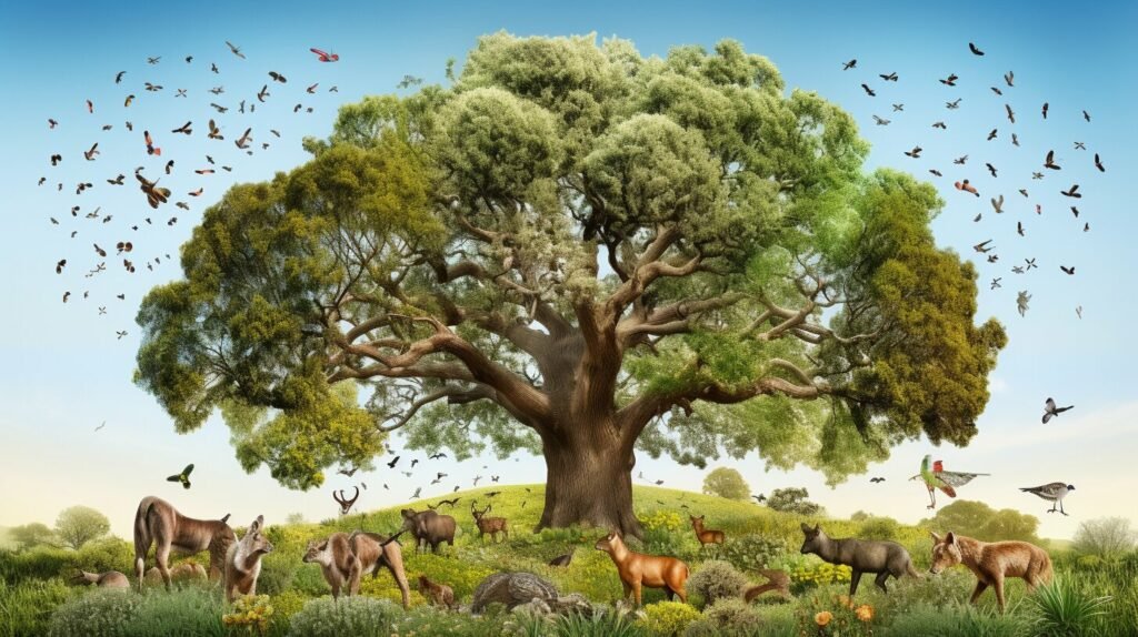Oak tree ecosystem in California