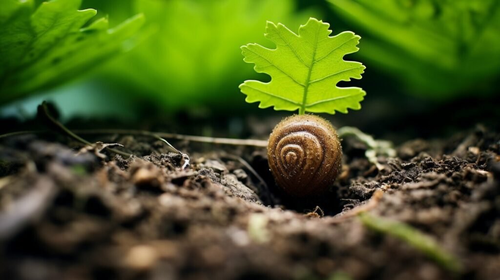 The acorn and oak tree