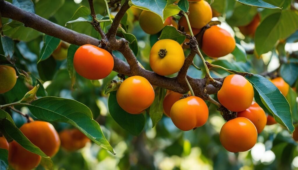 Persimmon tree fruits