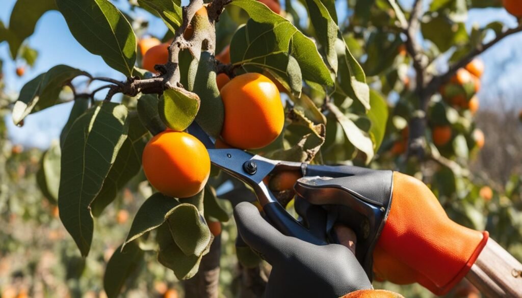 Pruning Persimmon Trees for Fruit Production