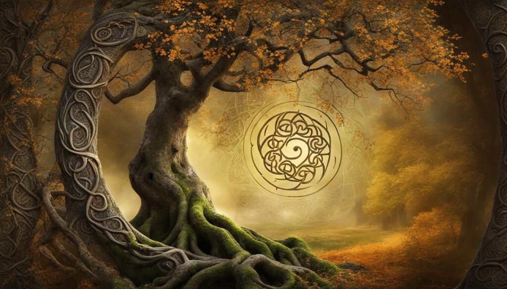 birch tree and other Celtic symbols