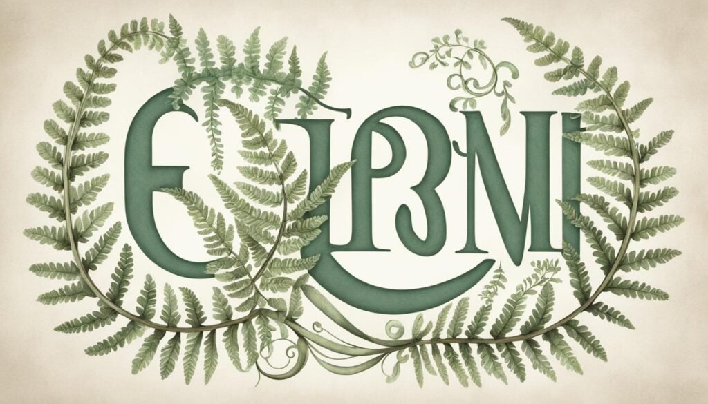 Victorian Fern Lettering