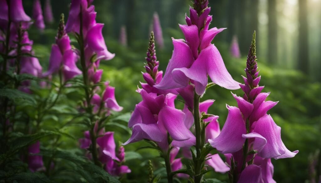mythical stories of foxglove blooms